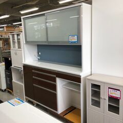 【ジ435】食器棚 幅178㎝ オシャレ 収納多数（ma）