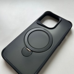 【未使用】iPhone 14 Pro ケース ブラック 回転スタ...