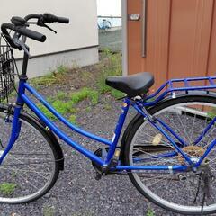 青い自転車【カゴ大きめ】