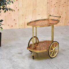 ヤ取終了6/6】≪zyt2187ジ≫ アンティーク調 サービスワゴン