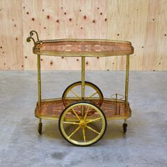 【希少】イタリア製 象嵌 ティーカート キッチンワゴン 真鍮装飾 高級クラシック Yahoo!オークション -「象嵌 イタリア」(ワゴン) (収納、キッチン雑貨