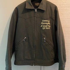 モーターサイクルワークジャケットカバーオールデニムワッペンチェー...