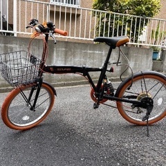 折りたたみ自転車　小型　カゴ付き