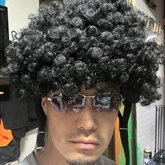 アフロ バイク用 ヘルメット 花木グリコ 松田優作の画像