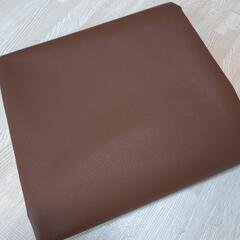 新品未使用！合成皮革 生地 200×137 ダークブラウン フェイクレザーの画像