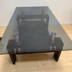 ガラステーブル　スモーク　ブラックの画像