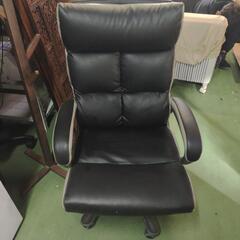 広島　引取限定　クッション付きオフィスチェア 黒グレー　パソコンチェア