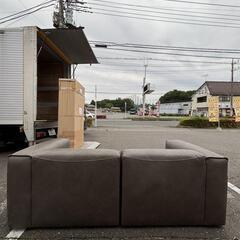 連結ソファ 2Pソファ グレーの画像