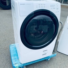 ✅SHARPドラム式電気洗濯乾燥機✅ ✅ES-S7H-WL✅