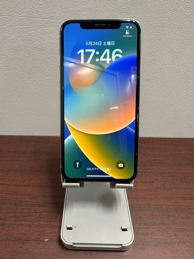 【バッテリー交換済】SIMフリー iPhone X 64GB シルバー 動作良好！