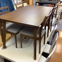【リサイクルサービス八光】幅135㎝　大川家具　4人掛けダイニン...