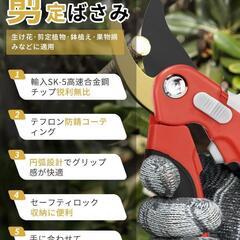 剪定バサミ 剪定鋏 Axppin 剪定ばさみ 2段　赤の画像