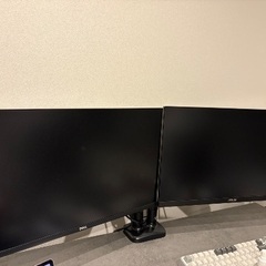 DELLモニター＆ASUSモニター　モニターアーム付き