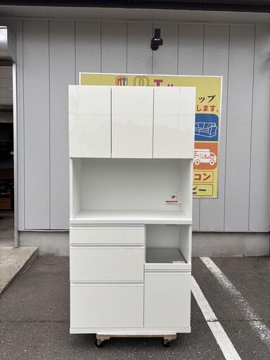 エイク コンパクトキッチンボード ホワイト エイク コンパクトキッチンボード ホワイト 食器棚・キッチン収納