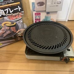 中古⭐︎卓上ガスコンロ＆焼き肉鉄板台