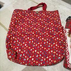 6点 赤系 ハンドメイド  トートバッグ 巾着の画像