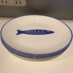 studio CLIPプレート　魚　柄　ブルーの画像