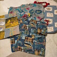 6点 青系 ハンドメイド トートバッグ 巾着の画像