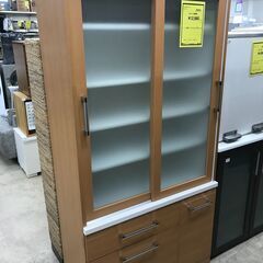 【ジャングルジャングル石津店】スライド式食器棚　食器棚　収納　北...