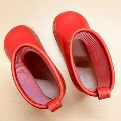 マーブルライン レインシューズ（レッド）17.0の画像