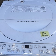 🟧洗濯機番号15 SHARP 2017年製 6kg 大阪市内配達...