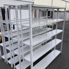【OF-27】在庫多数　美品 業務用 中量級 スチールラック 収納棚 オープンシェルフ 店舗 倉庫 オフィス 検)事務机　オフィス チェア　会議 椅子　ロッカー　ミーティングテーブル　応接ソファ 店舗 事務所 什器　書庫 本棚 ラック デスク スチール 美品多数 格安 【中古オフィス家具】の画像