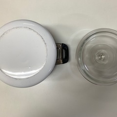 ガラス蓋付きホーロー鍋の画像