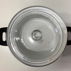 ガラス蓋付きホーロー鍋の画像