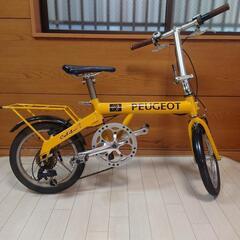 PEUGEOT 折りたたみ自転車 イエロー