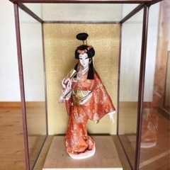 美人日本人形　ガラスケース入りの画像