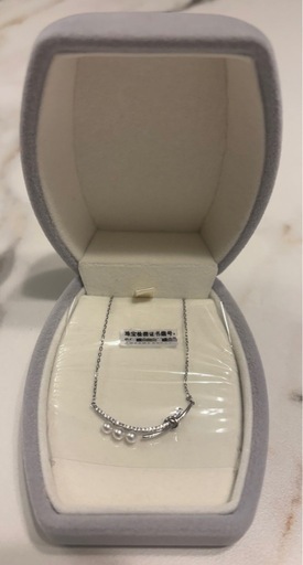 限定お値下げ中です☆新品 S925 淡水パール ジルコニア ネックレス 宝石鑑別書あり　スマイル