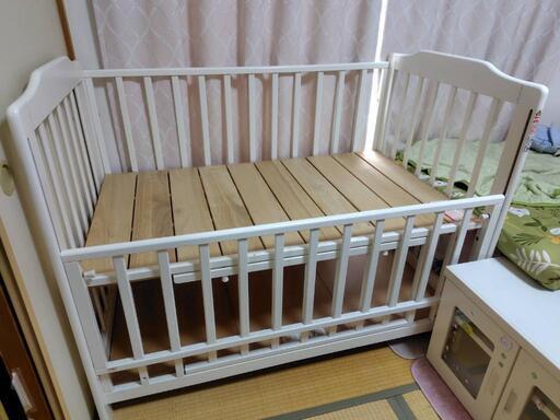 楽天市場】ハイシート ミニベビーベッド 60×90cm 木製 収納