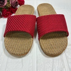 ❣️さらっと快適❣️ルームシューズ レディース リネンスリッパ　麻スリッパ Lの画像