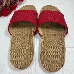 ❣️さらっと快適❣️ルームシューズ レディース リネンスリッパ　麻スリッパ Lの画像