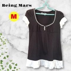 Being Mars❤フリル付き半袖Tシャツ　ブロッキングカット...