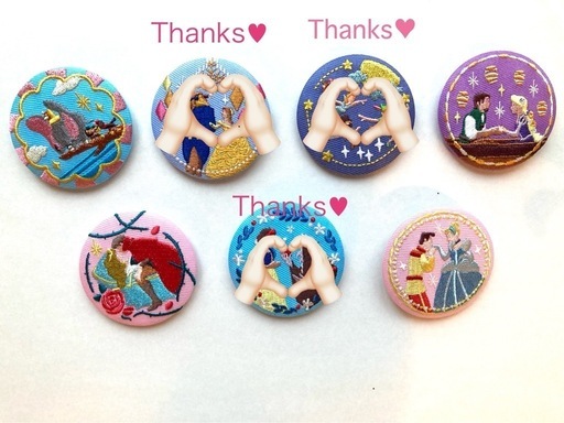 ディズニー刺繍缶バッジ Disney Characters 刺繍缶バッジビスケット(再販）｜発売日