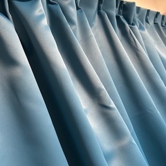 ①新品同様100×100cm遮光カーテン&レースカーテンセットの画像