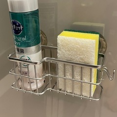 丈夫＆錆びないステンレス　スポンジホルダー　スポンジ置き　三角コーナー　スポンジラック　洗剤ラック　の画像