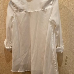 INDEX 薄手ブラウスシャツ　ホワイトMの画像