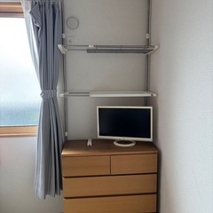 壁面固定式 2段ランドリーラック