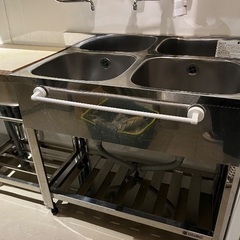 二層シンク 業務用 新品美品　2ヶ月使用