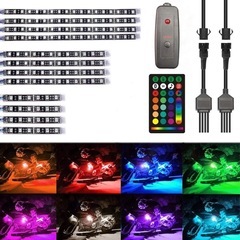 RGB GREENBEAN バイク用 ledテープライトRFリモコン付き 12Pの画像