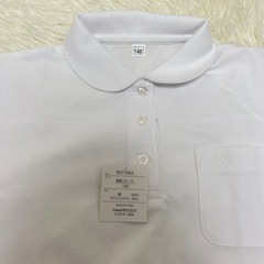 【新品未使用】BELLE MAISON 白 半袖シャツ サイズ140 2枚セットの画像