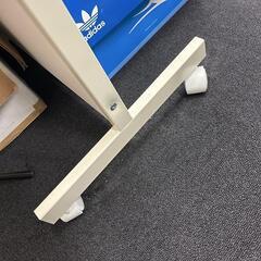 (A-112) 2連 パーテーション 180 キャスター付き ホワイト 間仕切りの画像
