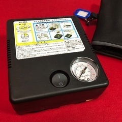 🛞コンパクトエアーコンプレッサー🛞🚗🏍️12v用　収納袋付き💡の画像