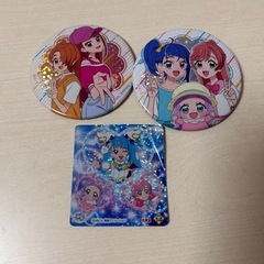 プリキュア　缶バッジ、ミニ巾着、全プリキュア展記念品、映画ノベルティ