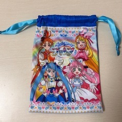 プリキュア　缶バッジ、ミニ巾着、全プリキュア展記念品、映画ノベルティの画像