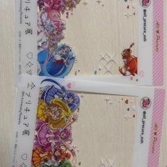 プリキュア　缶バッジ、ミニ巾着、全プリキュア展記念品、映画ノベルティの画像