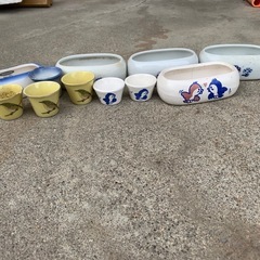 陶器　キッチンプランター　鳥餌入れ　苗育成