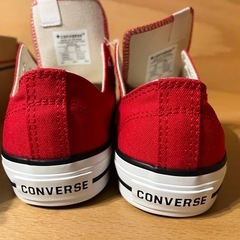 新品未使用タグ付き　コンバース　赤　23.5㎝の画像